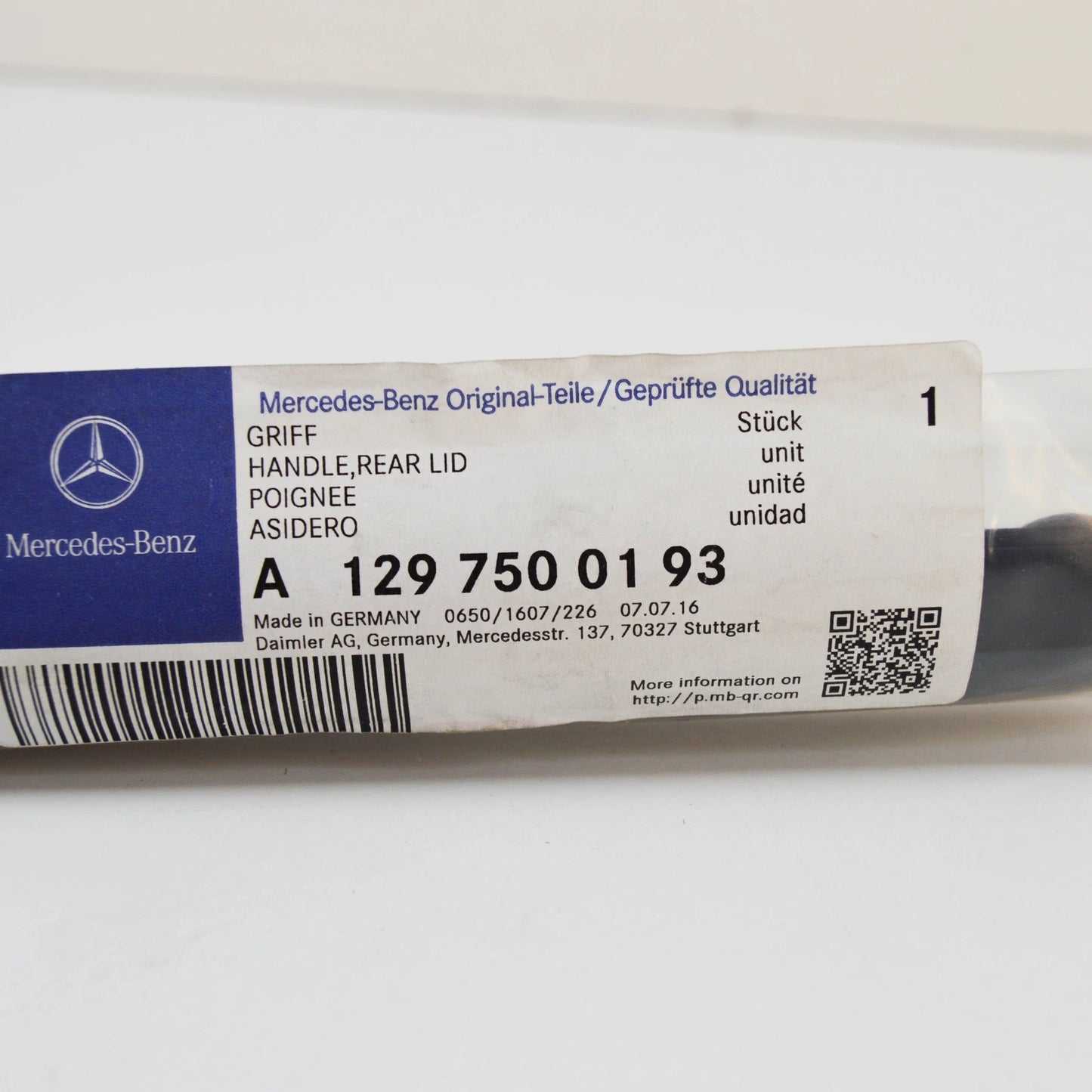NEW MERCEDES-BENZ SL R129 TRUNK LID HANDLE TRIM A1297500193 ORIGINAL