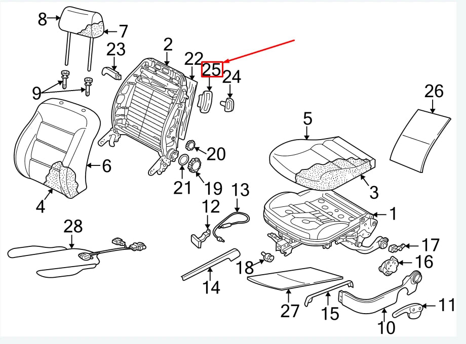 NEW AUDI A1 8X FRONT LEFT BACKREST HANDLE TRIM 6R388160782V ORIGINAL