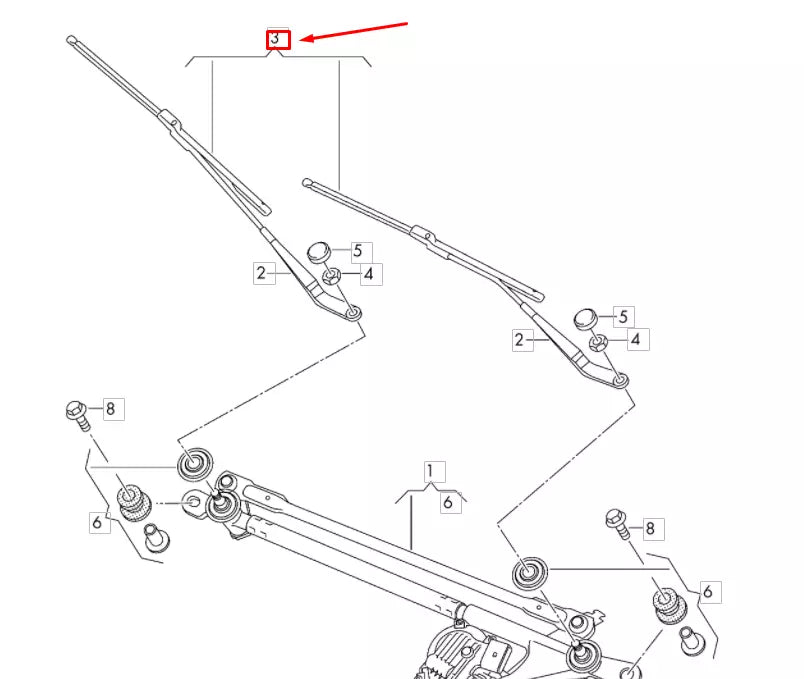 NEW AUDI A6 C8 FRONT AERO WIPER BLADE SET LHD 4K1998002D