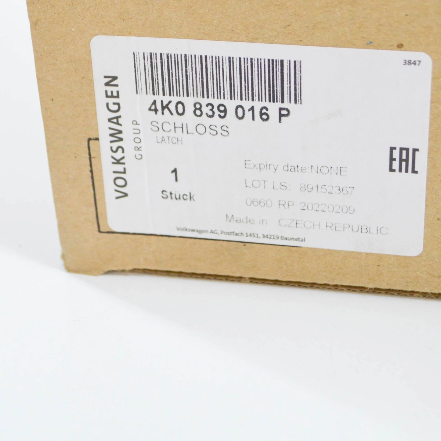 NEW AUDI Q8 4MN REAR RIGHT DOOR LOCK 4K0839016P ORIGINAL