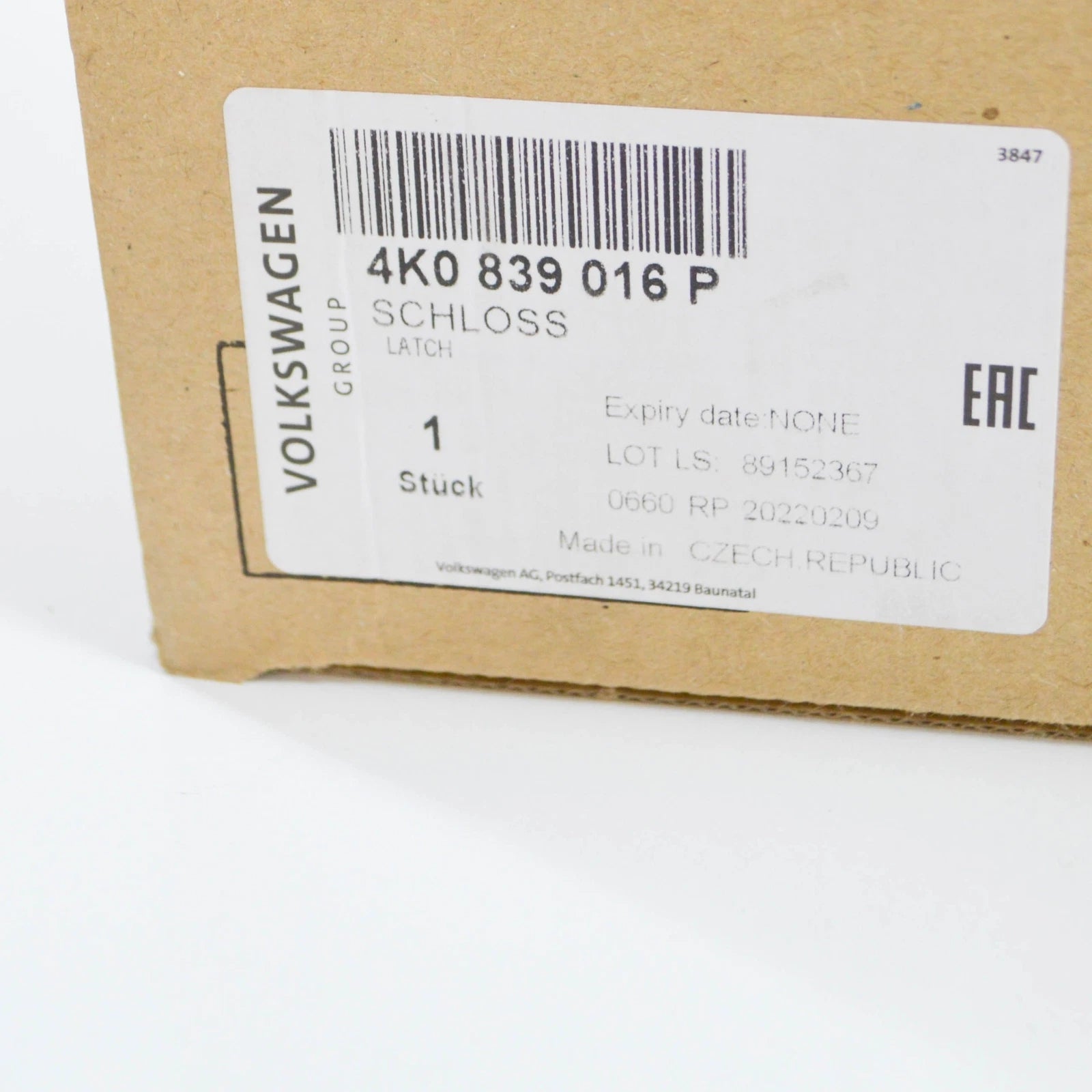 NEW AUDI Q8 4MN REAR RIGHT DOOR LOCK 4K0839016P ORIGINAL