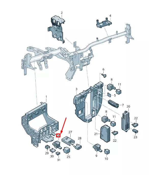 NEW VW TRANSPORTER VI T6 DOUBLE RELAY CARRIER 10 PIN 4H0937529