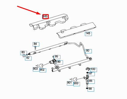 NEW MERCEDES-BENZ C W204 LEFT FUEL DISTRIBUTOR DAMPING WEDGE A1562260385