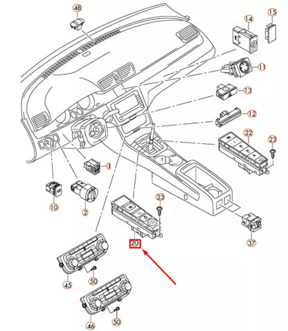 NEW VW CC OPERATING UNIT SWITCH PANEL WITH PUSHBUTTONS LHD 3AB927137DWHS