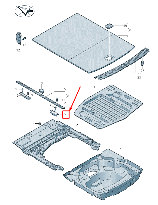 NEW AUDI A6 4A C8 REAR RIGHT RETAINING STRIP BRACKET 4K9863254A ORIGINAL