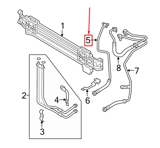 NEW VW PASSAT B6 3C TRANSMISSION OIL COOLER LINE 3C0317819A ORIGINAL