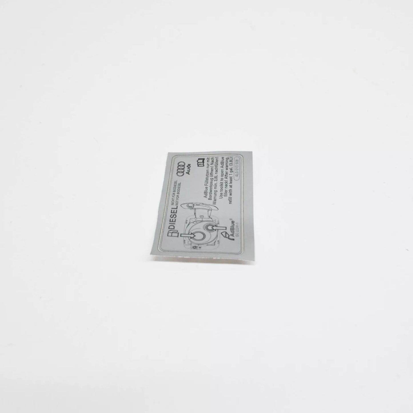 NEW AUDI Q5 8R ADBLUE WARNING STICKER 4L0010508 ORIGINAL