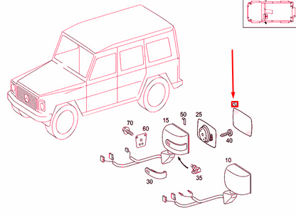NEW MERCEDES-BENZ G W463 FRONT LEFT DOOR MIRROR GLASS A4638105716 ORIGINAL