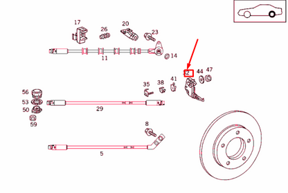 NEW MERCEDES-BENZ SL R129 REAR RIGHT ROLL-OVER BAR SWITCH A1295401244 ORIGINAL