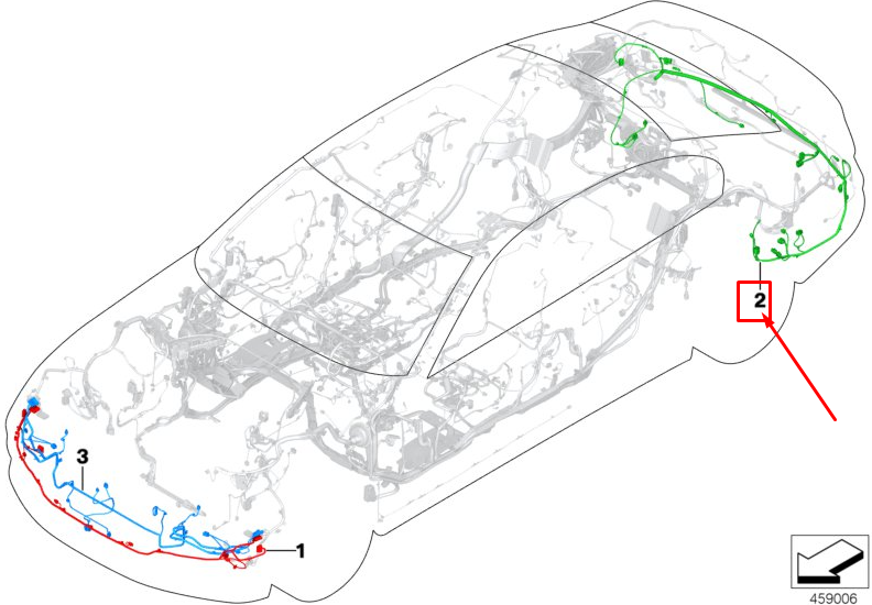 new bmw 7 g11 rear parking aid wiring 61126802843 original