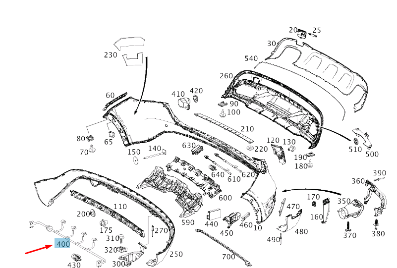 new mercedes-benz gla x156 rear parking aid wiring harness a1565401702 original