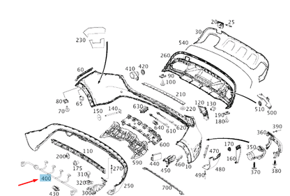 new mercedes-benz gla x156 rear parking aid wiring harness a1565401702 original