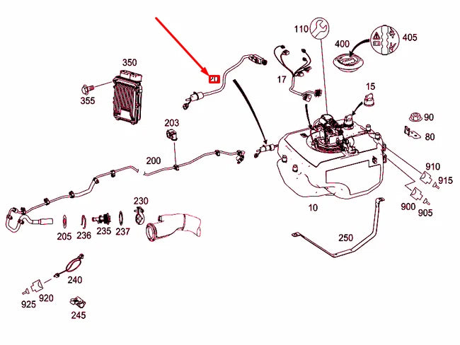 NEW MERCEDES-BENZ ML W164 ADDITIVE RESERVOIR LINE A1644705964 ORIGINAL