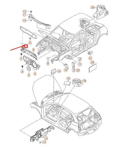 NEW AUDI A1 8X ENGINE BONNET SOUND ABSORBER 8X0863825 ORIGINAL