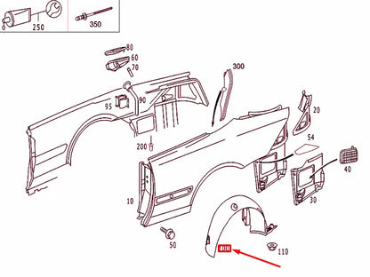 NEW MB CL COUPE C215 REAR LEFT WHEEL HOUSE COVER A2156902530 ORIGINAL