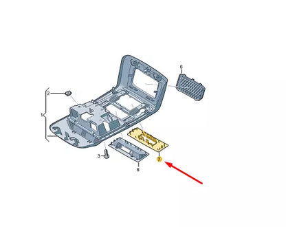 NEW VW TRANSPORTER T6 ROOF CONSOLE TRIM 7LA867251CY20 ORIGINAL