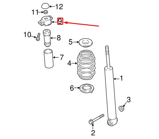 NEW VW ATLAS CROSS SPORT CA1 REAR UPPER SHOCK ABSORBER MOUNT 3QG513353A ORIGINAL