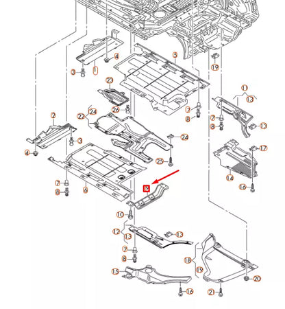 NEW AUDI Q5 8R UNDERBODY COVER RIGHT STONE CHIP GUARD 8R0825001C ORIGINAL