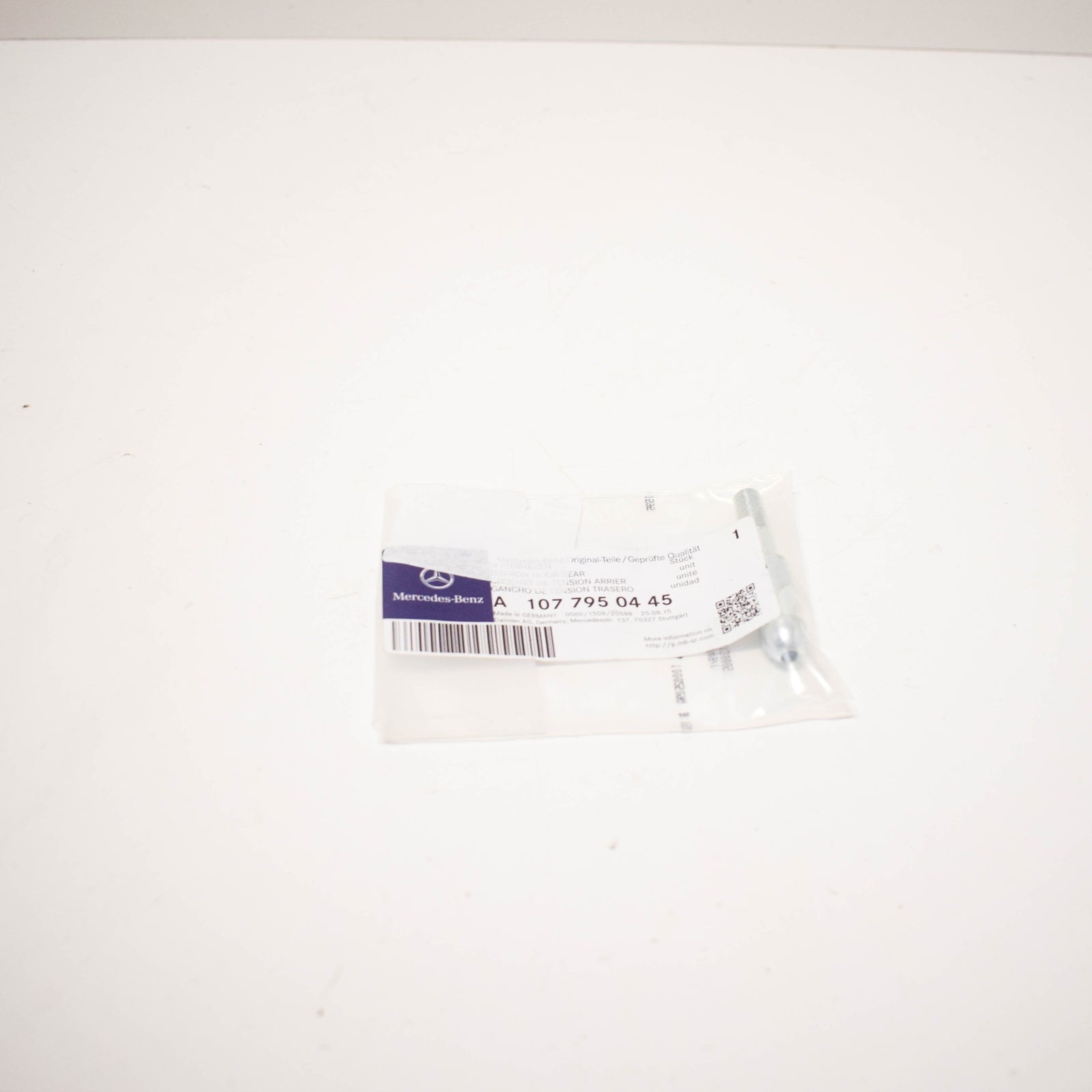 NEW MERCEDES-BENZ SL R107 REMOVABLE HARD TOP-LOCK BOLT A1077950445 ORIGINAL