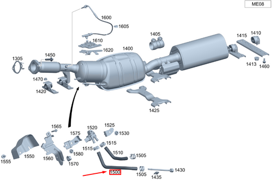 new mercedes-benz gla h247 exhaust gas hose a1774920900 original
