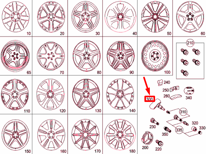 NEW MERCEDES-BENZ ML W164 TYRE PRESSURE SENSOR A0025408017 ORIGINAL