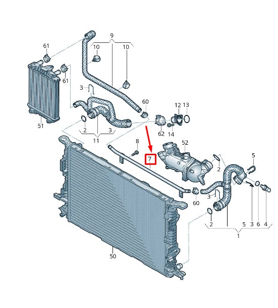 NEW AUDI A8 4H ENGINE COOLANT HOSE 4H0121481S
