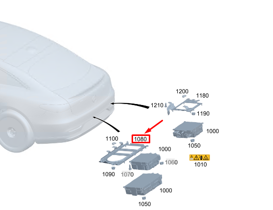 new mercedes-benz eqs v297 ac charger holder a2973420300 original