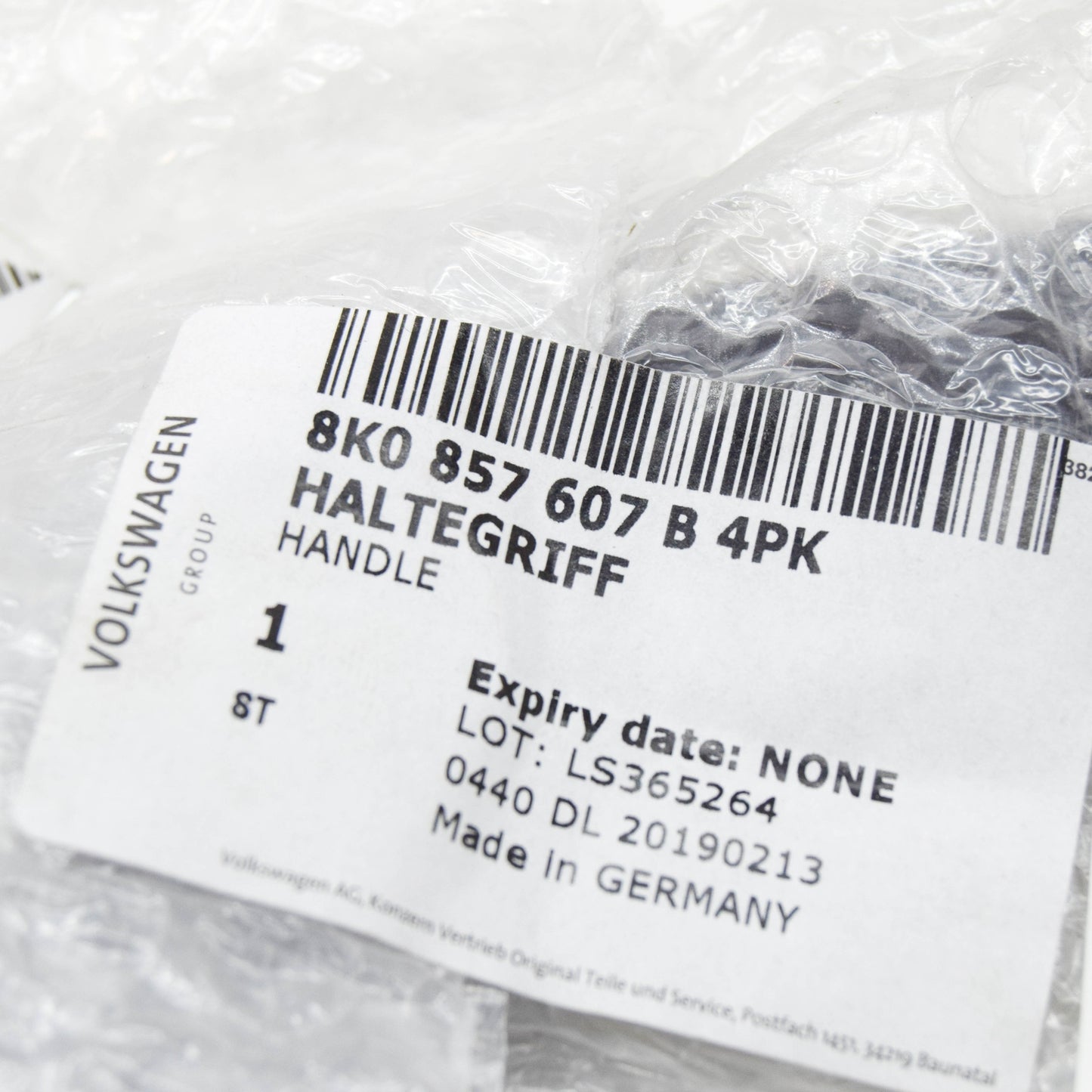 NEW AUDI A7 4G INTERIOR FRONT LEFT ROOF HANDLE 	8K0857607B4PK ORIGINAL