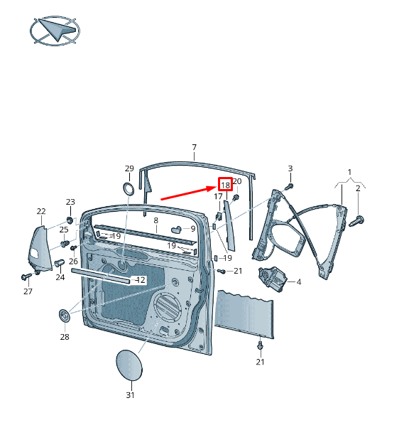 NEW VW GOLF PLUS 5M RIGHT DOOR WINDOW FRAME TRIM 5M083790203C ORIGINAL