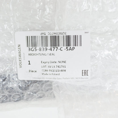 NEW VW PASSAT 3G B8 REAR LEFT OUTER WINDOW APERTURE SEAL 3G5839477C5AP ORIGINAL