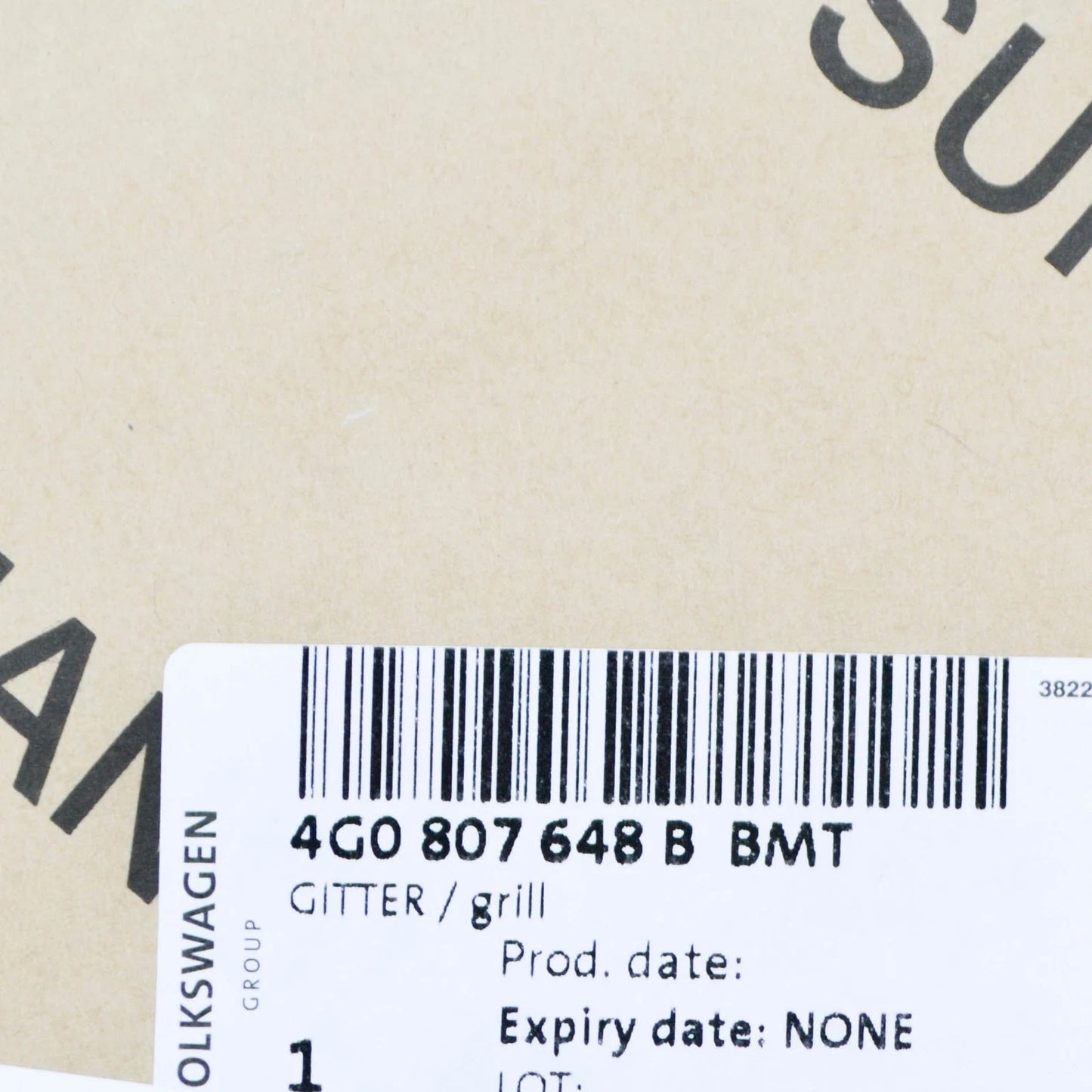 NEW AUDI A6 C7 FRONT BUMPER RIGHT AIR GUIDE GRILLE 4G0807648BBMT ORIGINAL