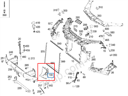 NEW MERCEDES-BENZ M-CLASS W166 RADIATOR LEFT AIR DUCT A2925050530 2015 ORIGINAL