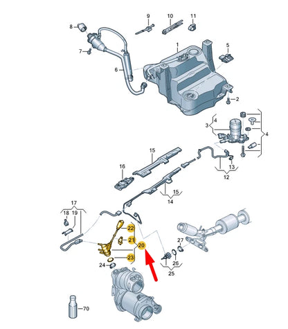 NEW VOLKSWAGEN ARTEON 3H7 REDUCTION AGENT INJECTOR 05L131113J ORIGINAL