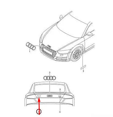 NEW AUDI TTS 8S REAR TRUNK LID EMBLEM BADGE 8S0853735A2ZZ 2016