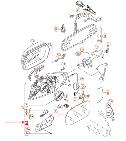 NEW AUDI A4 B8 FRONT LEFT DOOR MIRROR LOWER COVER TRIM 8T085852301C ORIGINAL