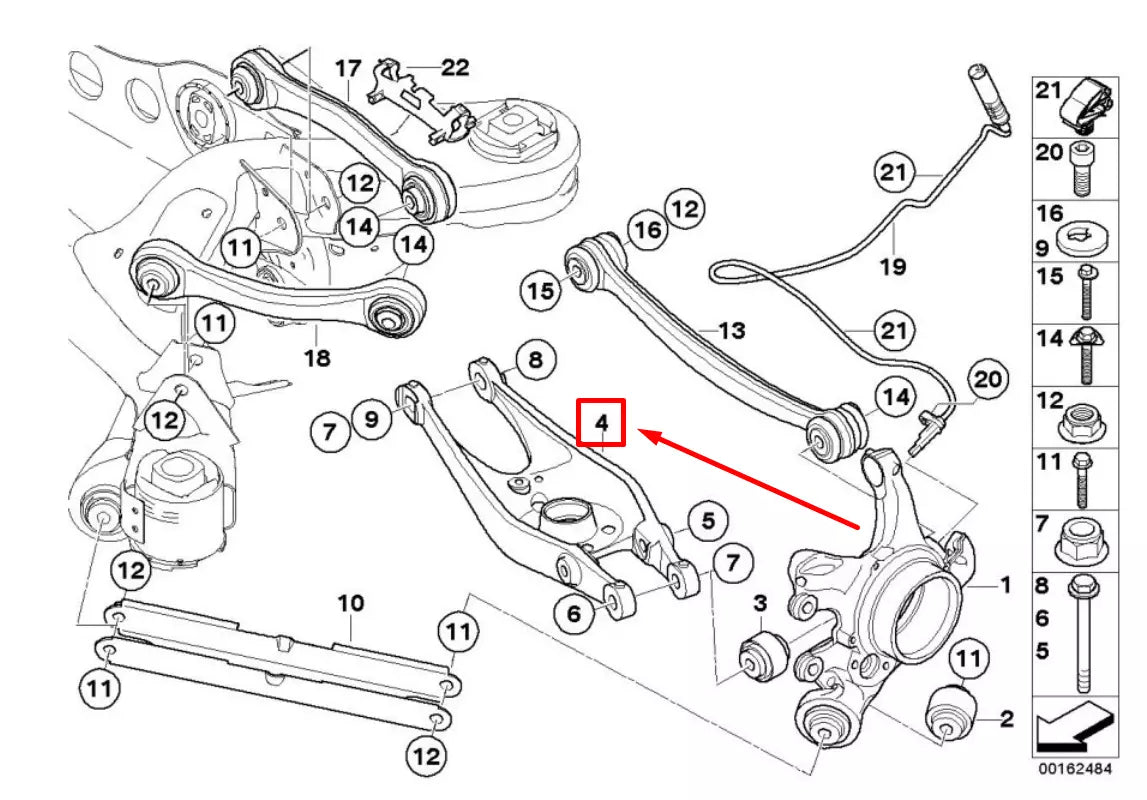 NEW BMW 1 COUPE E82 REAR RIGHT SPRING ARM 2283886 33322283886 ORIGINAL