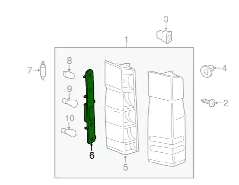 NEW MERCEDES BENZ SPRINTER 906 REAR LAMP BULB HOLDER A0008201377 ORIGINAL