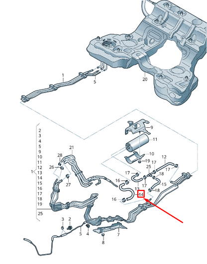 new audi a8 4n fuel feed hose 4n0201541g original
