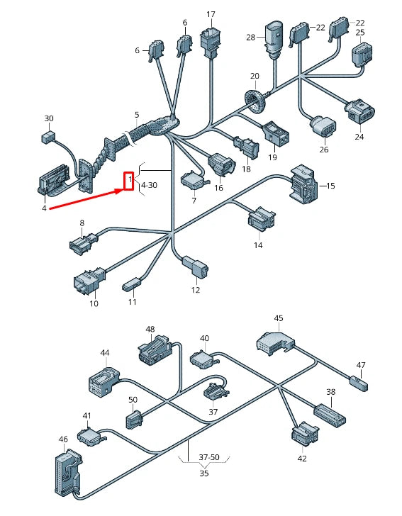 NEW VW TOUAREG 7P FRONT LEFT DOOR CABLE HARNESS 7P6971161F ORIGINAL