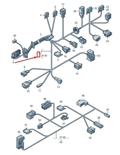 NEW VW TOUAREG 7P FRONT LEFT DOOR CABLE HARNESS 7P6971161F ORIGINAL