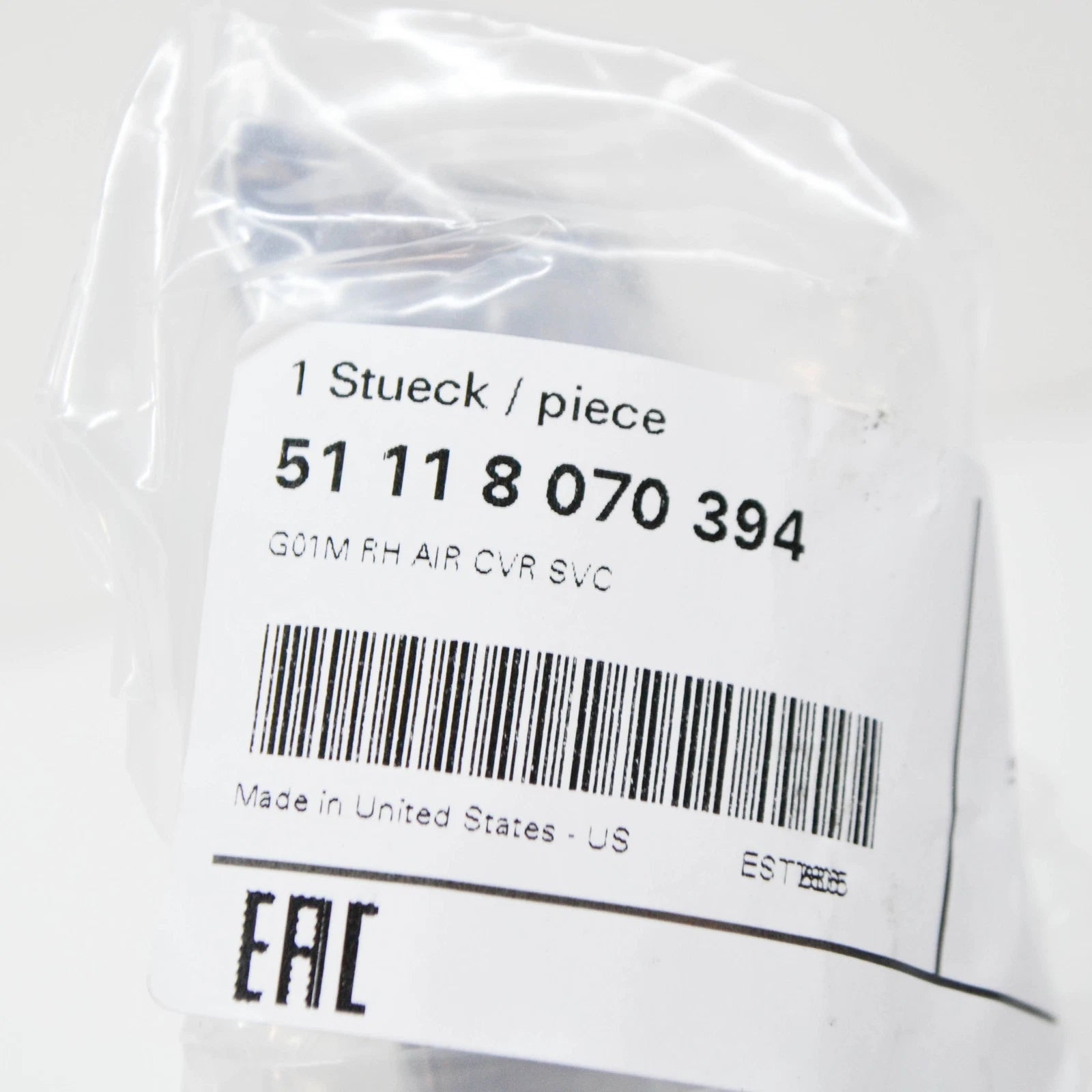 NEW BMW X3 G01 FRONT M BUMPER RIGHT SIDE TRIM 51118070394 ORIGINAL