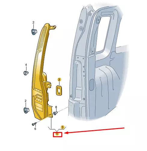 NEW VW CADDY SB MK4 REAR RIGHT TAIL LIGHT 2K7945208E ORIGINAL