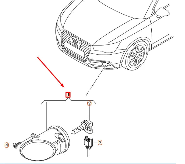 NEW AUDI A1 8X FRONT LEFT HALOGEN FOG LIGHT 8T0941699E