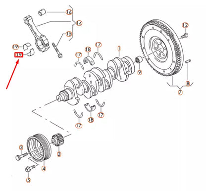NEW AUDI A3 8P LOWER CONNECTING ROD BEARING SHELL 038105701BGLB ORIGINAL