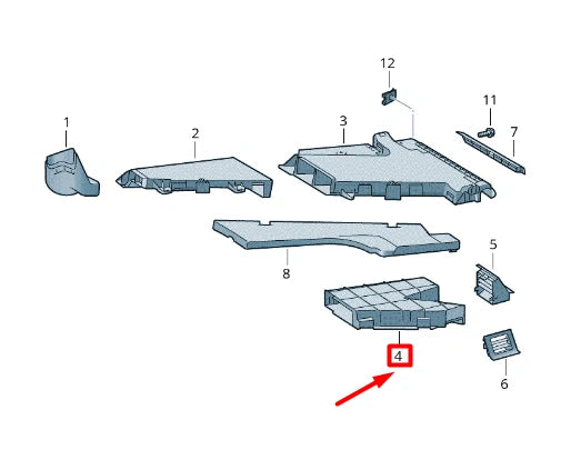 NEW VOLKSWAGEN CRAFTER 2F MK1 RIGHT AIR GUIDE CHANNEL LHD 2E1819214