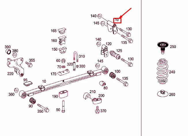 NEW MERCEDES-BENZ SPRINTER 906 REAR AXLE SPRING SHACKLE A9063200063 ORIGINAL