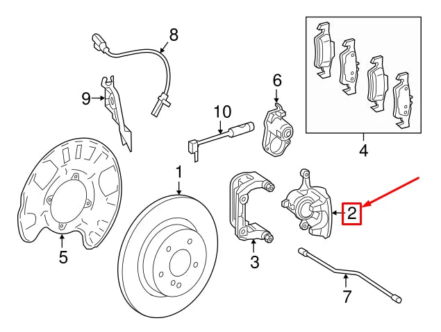 NEW MERCEDES-BENZ ML W166 AMG REAR LEFT CALIPER A1664230981 ORIGINAL