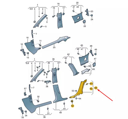 NEW AUDI A3 8V REAR LEFT WHEEL HOUSING TRIM 8V4867767B4PK ORIGINAL
