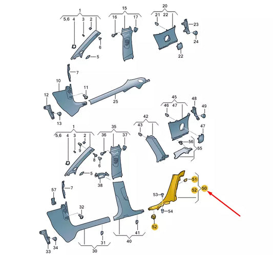 NEW AUDI A3 8V REAR LEFT WHEEL HOUSING TRIM 8V4867767B4PK ORIGINAL