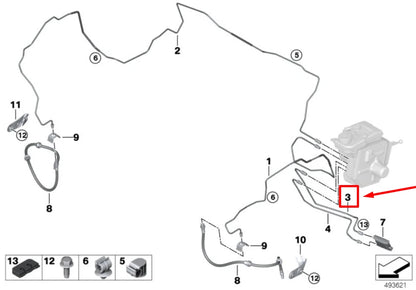 NEW BMW X6G06 PIPE-INTEGRATED BRAKE SYSTEM 6871309 34326871309 ORIGINAL